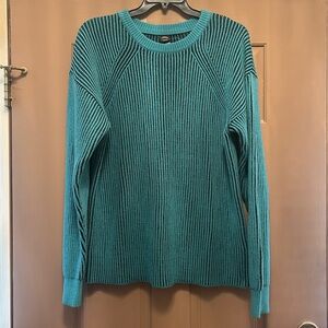 NWT Urban Outfitters iets frans...Two-Tone Blue Ribbed Raglan Sweatshirt size XL